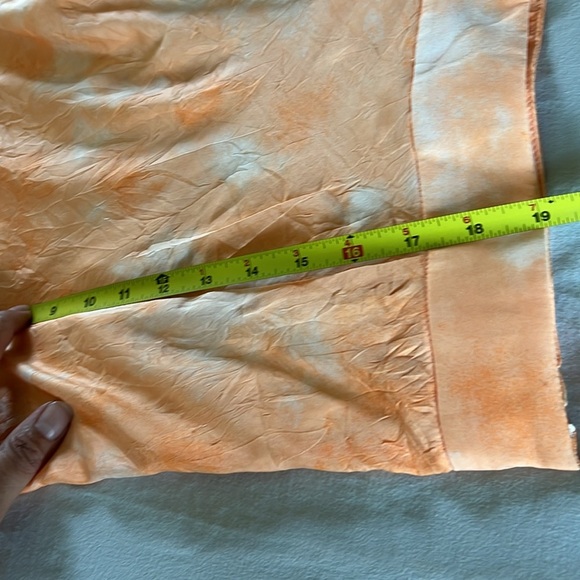Free People•Martine Flirt Peach Combo Textured Tie Dye Slit Mini Skirt Sz 6, EUC - Picture 16 of 17
